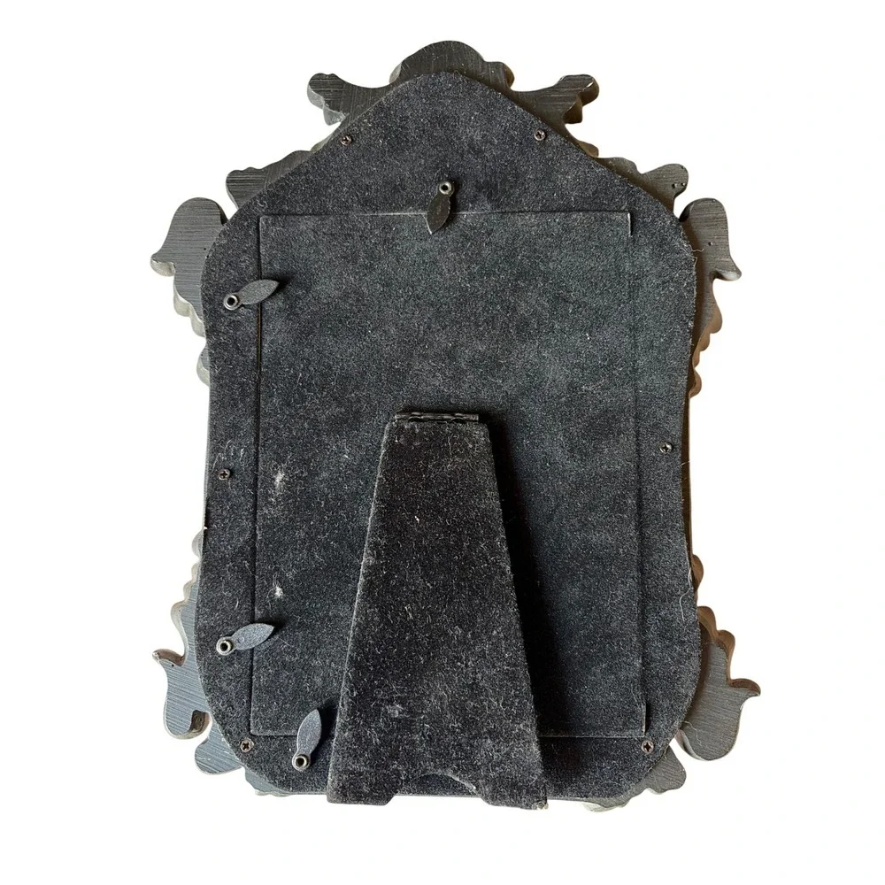 VTG Picture Frame Ornate Black Gothic‎ Charcoal Distressed Scroll 8X10 Photo 4X6